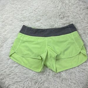 Lululemon Run: Speed Short *4-way Stretch Clear Mint / Heathered Slate
